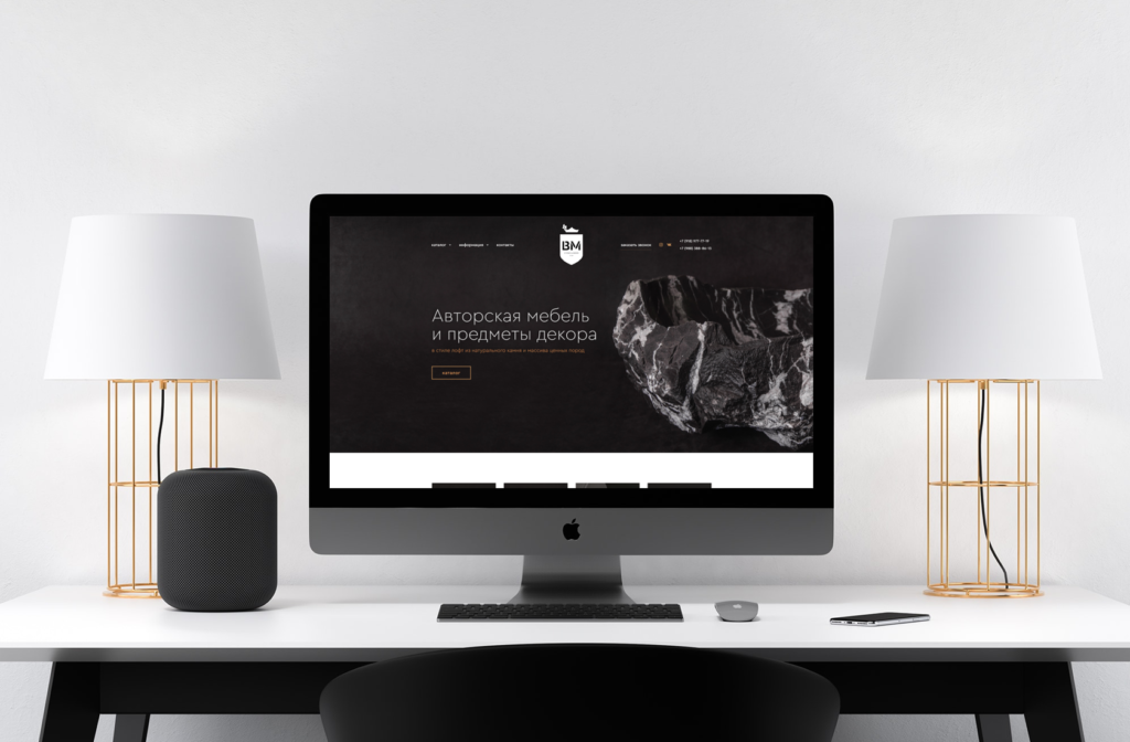 Сайт-каталог авторской мебели и предметов декора BMSTONE